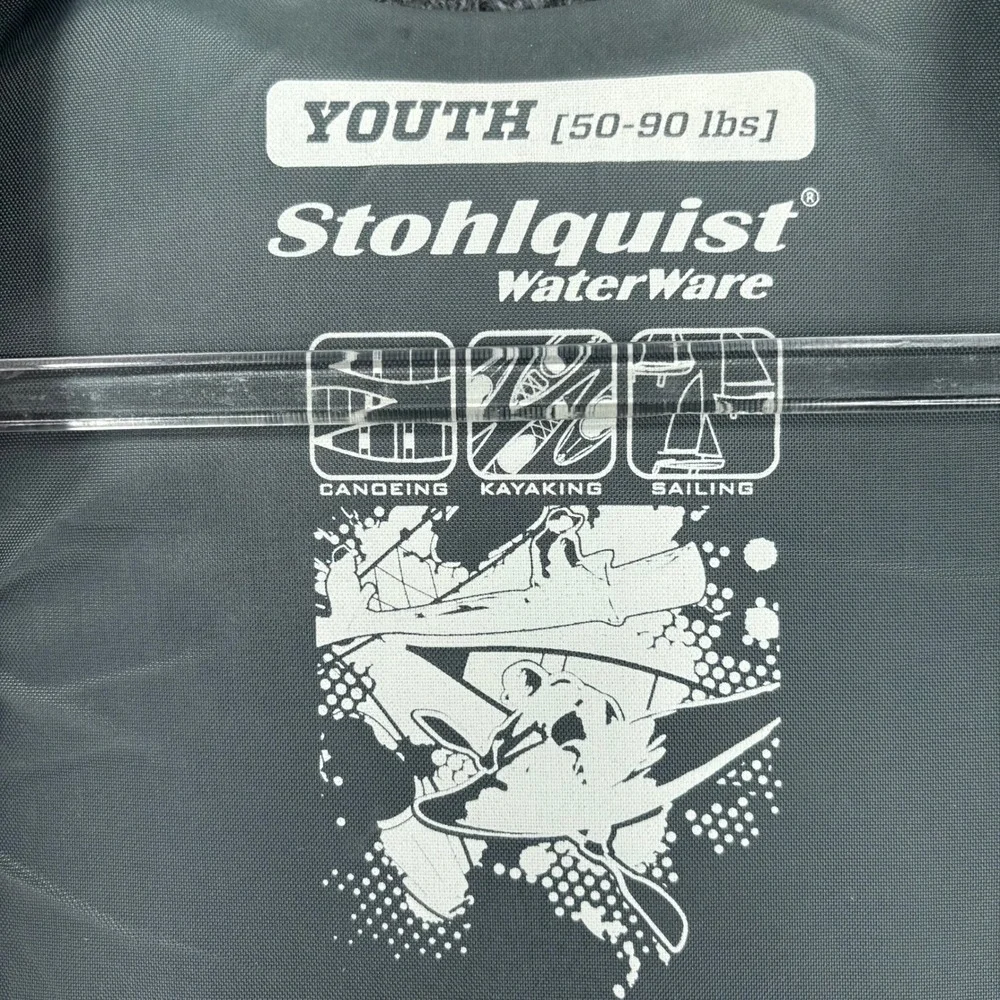Stohlquist Youth Life Jacket PFD 50-90 lbs Lime Green Grey Kayak Canoe Sailing
